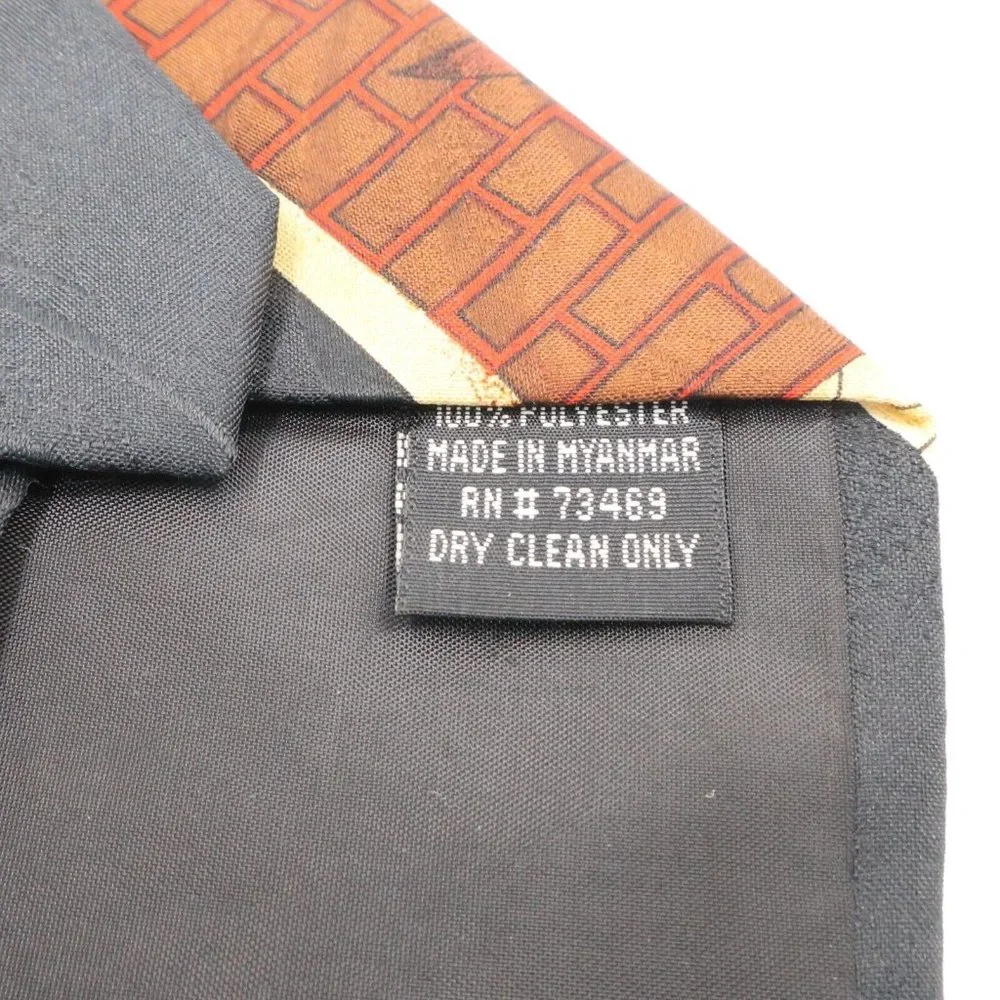 Vtg Looney Tunes Neck Tie Taz Is On the Naughty List Polyester Classic Tie